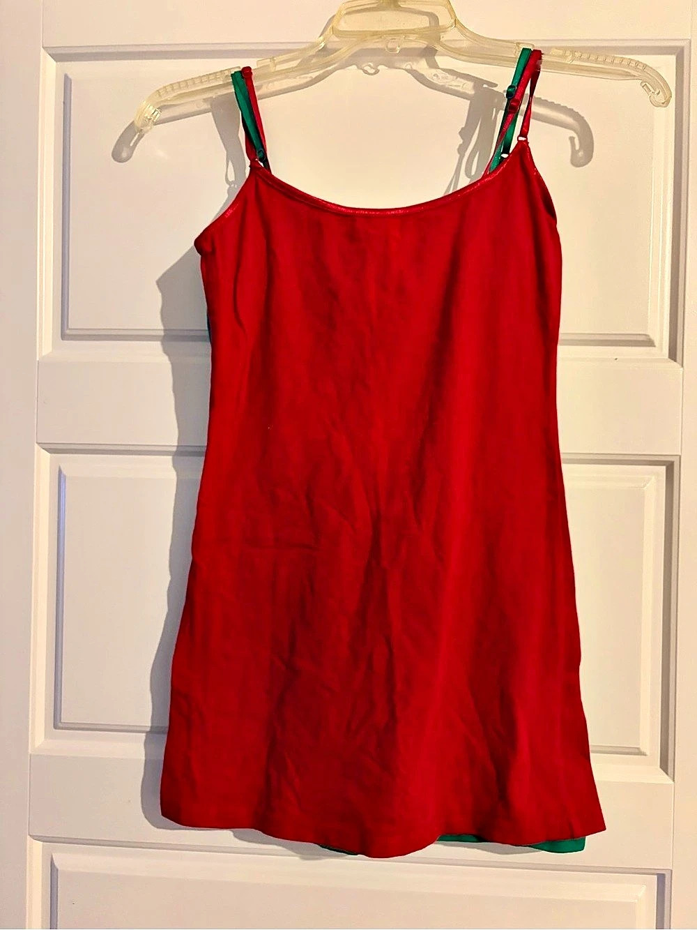 Bozzolo Mini Dress in Red & Green Size Medium